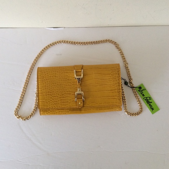Sam Edelman Handbags - Sam Edelman Gigi Yellow Crocco Clutch